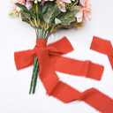 2 x Pretty Jolly Red Pink White Chiffon Ribbon for Gift Wrapping 3 Rolls 2 Inch x 7Yd Silk Ribbons Handmade Fringe Fabric Ribbon for Flower Bouquet,Wedding Invitations,DIY Crafts and Hair Bows