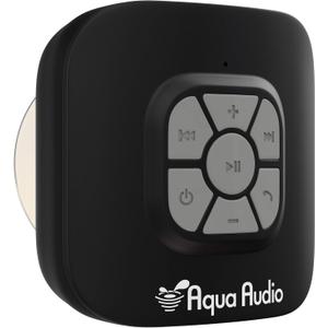 Shower Speaker Bluetooth Waterproof with Suction Cup - 10 Hours Playtime/Built-in Mic (Black)