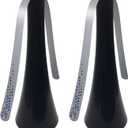 Fly Swatter for Outside/Inside Meal, Picnic, Barbeque, Events - Battery Operated Food Spinning Fan (Black Color, 2pcs)