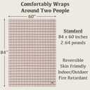 100% Wool Blanket Camping, 60"x84" Large Warm Blankets for Winter, Scotch