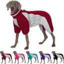 AOFITEE Fullbody Dog Coat Warm Fleece Dog Jacket, Windproof Dog Winter Coat with Harness Built in, Reflective Turtleneck Dog Snow Jacket Snowsuit, Four-Legged Puffer Coat for Small Medium Large Dogs, XL