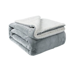 PetAmi Blanket Twin Thick Warm Blankets for Winter Bed Super Soft Fuzzy Flannel Fleece/Wool Like Reversible Velvet Plush Fabric(Light Grey Twin Size 60"x80")