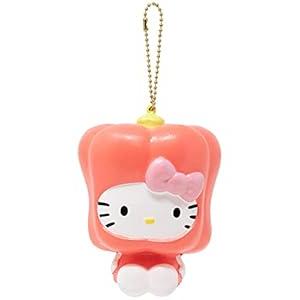 Hello Kitty Squishy Fruits And Veggies Toys - Slow Rising Squishy Toy Keychain for Party Favors, Stress Ball, Birthday Gifts, Kawaii Squishy for Kids, Girls, Boys, Adults 10 Pack- Bell Pepper