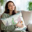 Easter Decorative Throw Pillow Covers 18x18 Set of 2 Gnome Spring Square Pillow Covers for Couch Happy Easter Eggs Bunny Carrot Floral Cushion Cases for Living Room Bedroom Bed Car Chair