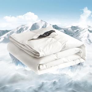 Royoliving Premium Feathers Down Comforter 100% Cotton Cover Duvet Insert with Corner Tabs (White, Oversized King Lightweight)