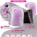 SKATEWIZ Kids and Adults Knee Pads and Elbow Pads Set with Wrist Guards for Roller Skating [6pc] - Skating Protective Gear for Roller Skates & Skateboard