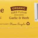 Simple Mills Organic Seed Crackers, Garlic & Herb - Gluten Free, Vegan, Healthy Snacks, Paleo Friendly, 4.25 Ounce (Pack of 1)