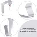 Funrous Over the Door Hook Panel Wall Metal Cubicle Picture Over Door Hanger for Clothing Mirror Hooks Office Cubicle Whiteboard Hanger(Silver,4 Pieces)