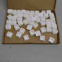 uxcell 1" (25mm) Square Tubing End Caps, 50 Pcs Plastic Hole Plugs Insert End Cap for Metal Tubing Post Chair Leg Table Bookshelves Furniture, White