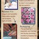 Almond Handmade Press on Nails Medium Length Professional Nail Art Nude Fake Nails with Flower and Polka Dots Design French Tip Cute Glue Ons for Women and Girls Spring Pattern 21