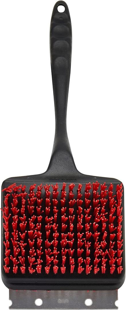Farberware 5275940 Wide Head Barbecue Brush with Nylon Bristles, Red and Black