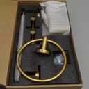 TQKAG 5 Piece Bathroom Towel Bar Holder Sets Brushed Gold Bathroom Hardware Set Stainless Steel Toilet Paper Holder with Shelf Bathroom Accessories Kit Wall Mounted