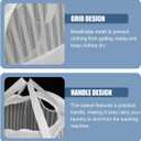 Cabilock Foldable Laundry Hamper 16.53X14.56X14.56In Breathable Mesh Clothes Basket with Handles for Home Laundry Organization and Storage (42X37X37CM, White)