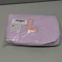 Makeup Bag Cosmetic Bag for Girls with Initial Letter Patch 3 Pieces Corduroy Travel Toiletry Make Up Brush Bag Pounch Organizer Preppy Things Cute Stuff Gifts for Teen Girls (Lavender L)