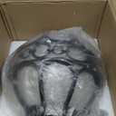 Retro Outdoor Pendant Light Industrial Vintage Outside Waterproof Ceiling Hanging Light Globe Glass Lampshade Aluminum Chandelier for Porch Garden Patio Farmhouse (Black, 27cm)