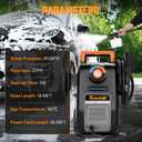 This Hill 2-in-1 Pressure Washer and Steam Cleaner, 3000 PSI 2 GPM | Electric Power Washer, 1500W High Pressure Steam Cleaner for Car Detailing, Tile Grout, Patio, Furniture, Engine Bay