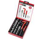 KUNGJUER Metric Thread Repair Insert Kit, M8x1.25mm helicoil Thread Repair kit with HSS Drill Bits, Rethreading Inserts Tool Set for Damaged Thread Repairing with Carry Case