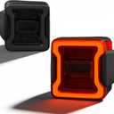 SINYATO LED Tail Lights for Jeep Wrangler JK & JKU 2018-2023, Smoked Lens Red Clear Lens Replacement Assembly, Brake Stop Turn Reverse Lights, Plug and Play Upgrade from Halogen (Smoked)