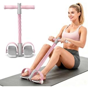 Upgraded Foot Pedal Resistance Band with Handle, 6-Tube Elastic Resistance Bands for Home Workout, Multifunction Exercise Equipment for Abdomen, Core/ABS, Waist, Arm, Leg