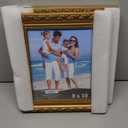 Gold 8x10 Picture Frame 2 Pack - Ornate Vintage Photo Frames for Wall or Tabletop, Solid Wood Wedding Frame 8x10 for Marriage Certificate Familiy with Easel Back & Hanger, Horizontal and Vertical Display for Home Gift, Desk Decor