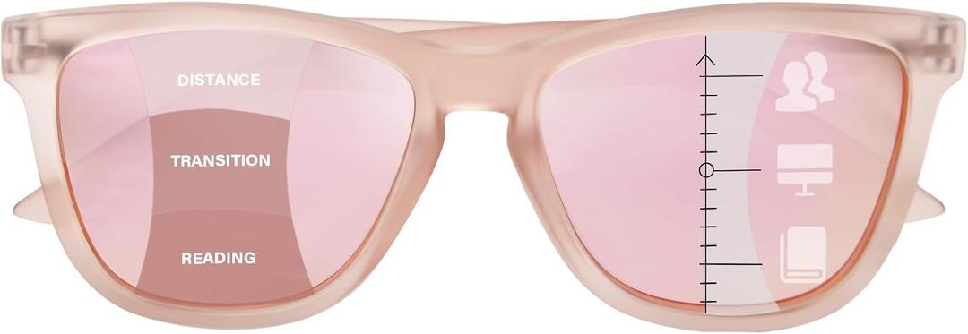 Progressive Reading Sunglasses for Women and Men Spring Hinges Multifocal Readers Sunglasses UV400 Protection