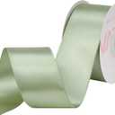 VATIN Sage Green Satin Wired Ribbon 1-1/2" Green Satin Wired Ribbon for Gift Wrapping Decoration Crafts Home Decor -Continous 10 Yards