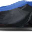 Trailerable Jet Ski Cover Heavy Duty Polyester 136"-145" x 3 Seater Blue/Black