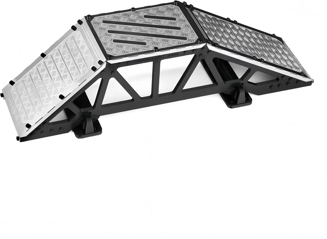 Obstacle Ramp Small Bridge Barricade Desktop Climbing Scenmce Props Stainless Steel for 1/10 1/8 1/12 1/18 Crawler TRX4 SCX10
