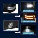 AERDM New Pair towing mirror Black Housing Compatible with 2015 2016 2017 2018 2019 2020 Ford F150 Pickup Truck Towing Mirrors Power Heated w/Turn Signal, Auxiliary Lamp Temp Sensor