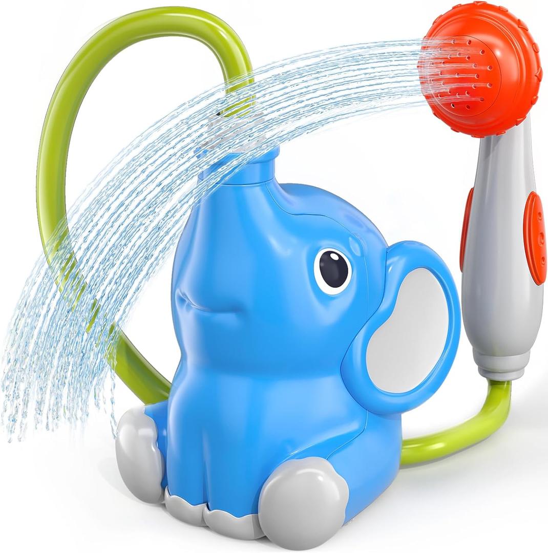 Baby Bath Shower Head Toys for Toddler Ages 1 2 3 - Bath Toys for Infants with Water Pump for Kids 2-4, Kids Swimming Pool Toys, Bathtub Toys 6-12 12-18 Months, Birthday Gifts for Boys Girls