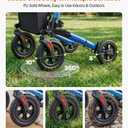 VEVOR Rollator Walker with Seat for Seniors, Ultra Compact 3-Fold Rolling Walker, Lightweight Aluminum Mobility Walking Aid with PU Solid Wheels, Adjustable Handle, Cup & Cane Holder - Supports 300LBS