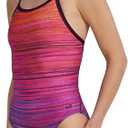 TYR Women's Durafast Elite Diamondfit Swimsuit (32, Pink Ombre)