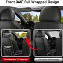 Car Seat Covers Fit for Ford Ranger 2019-2024 3D Lumbar Support and Zipper Design Sports Seat Cover(Full Set, Black & Gray)
