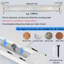 Double Row Curtain Track Ceiling Mounted, Silent Heavy Duty Curtain Track System, Sliding Rails for Curtains, Room Divider for Bedroom Living Room Hospital (Track Ships in Sections with Connectors)