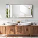 KOCUUY Beveled Mirror, 24x48 Inch Frameless Bathroom Mirror for Over Sink, Upgraded Shatterproof Beveled Unframed Design Mirror for Bathroom, Bedroom, Hang Horizontal/Vertical