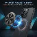 Black MagSafe Phone Grip,Includes Magnetic Ring,Compatible with iPhone 16 15 14 13 12, Magnetic Cases, Android & Tablets