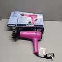 Conair Hair Dryer with Retractable Cord, 1875W Blow Dryer, 3 Heat Settings, 2 Speeds, Blow Dryer with Diffuser and Concentrator Attachments, Ionic + Tourmaline Technology, Pink