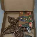 Christmas Tree Topper Star,Rattan Christmas Tree Topper with 50 LED Light,10 Inch Warm White Light Rustic Star for Christmas Tree Decoration Holiday Farmhouse Decor Battery & USB Powered