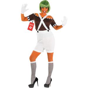 Fun Shack Womens Chocolate Factory Costume, Chocolate Costume Adult, Book Character Halloween Costumes for Women (Small, White)