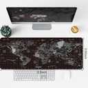Expanded Large Mouse Pad, and Computer Gaming Mouse Pad 35.4x15.7x0.12 Suitable for Gamers Home Office Office Learning World Maps Designed with Stitched Edges Anti Slip Base and Waterproof Pad