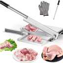 Moongiantgo Manual Meat Bone Cutter Rib Slicer Heavy Duty Chicken Cutting Machine with 16 Inch Knife SUS Bone Chopper for Beef Goat Pig Fish Butcher Commercial Kitchen (KD0298)
