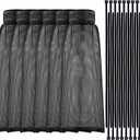 Shappy 24 Pieces Washing Machine Lint Traps and Cable Ties Set 6 Nylon Mesh Lint Trap for Discharge Hoses and 18 Cable Ties Fits Most Washing Machines(Black)