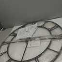 Vantic 32 Inch Large Wall Clock, Roman Numeral Metal Oversized Wall Clocks for Living Room Decor, Bedroom and Kitchen, Completely Silent, Non Ticking, Battery Operated