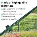 4 Ft Fence Post 10Pack, U Post for Wire Fencing, Heavy Duty No Dig Green Metal T Posts for Yard and Outdoor
