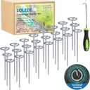 Landscape Staples Set（150Pcs） Thickened 6 Inch 8 Gauge Galvanized Garden Pins Set, Anti-Rust Heavy Duty Circle Top Metal Stakes for Weed Barrier, Lawn Edging & Landscaping