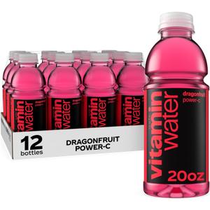 vitaminwater Power-C Dragonfruit Nutrient Enhanced Flavored Water Beverage, 20 fl oz Bottles, 12 Pack (EXP 09/15/25)