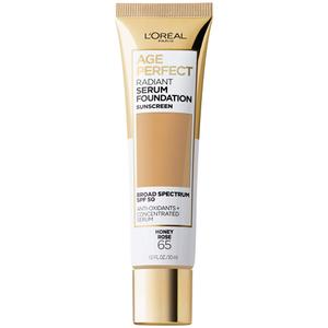 L'Oreal Paris Age Perfect Radiant Serum Foundation with SPF 50, Honey Rose, 1 fl. oz.