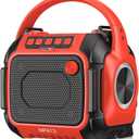 Bluetooth Speaker Compatible for Milwaukee 18V with FM Radio,Bluetooth 5.3,Aux Port Supported,TF-Card Input,USB & Type-C Charging, Cordless Speaker for Home Outdoor Party Work (No Battery)