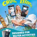 Hiearcool Waterproof Phone Pouch, IPX8 Waterproof Phone Case for iPhone 17/16/15/14 Pro Max, Cell Phone Dry Bag for Beach & Cruise Essentials, Touch Screen, Lanyard Included, 2 Pack (Fits Up to 8.9) (1 Black & 1 Green)