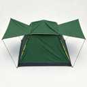 Wind Tour Lightweight Backpacking Camping Tent Waterproof Double Layer Family Tent for Hiking Fishing Outdoor Travel Picnic（Square Roof Tent | Green | 4 Person）